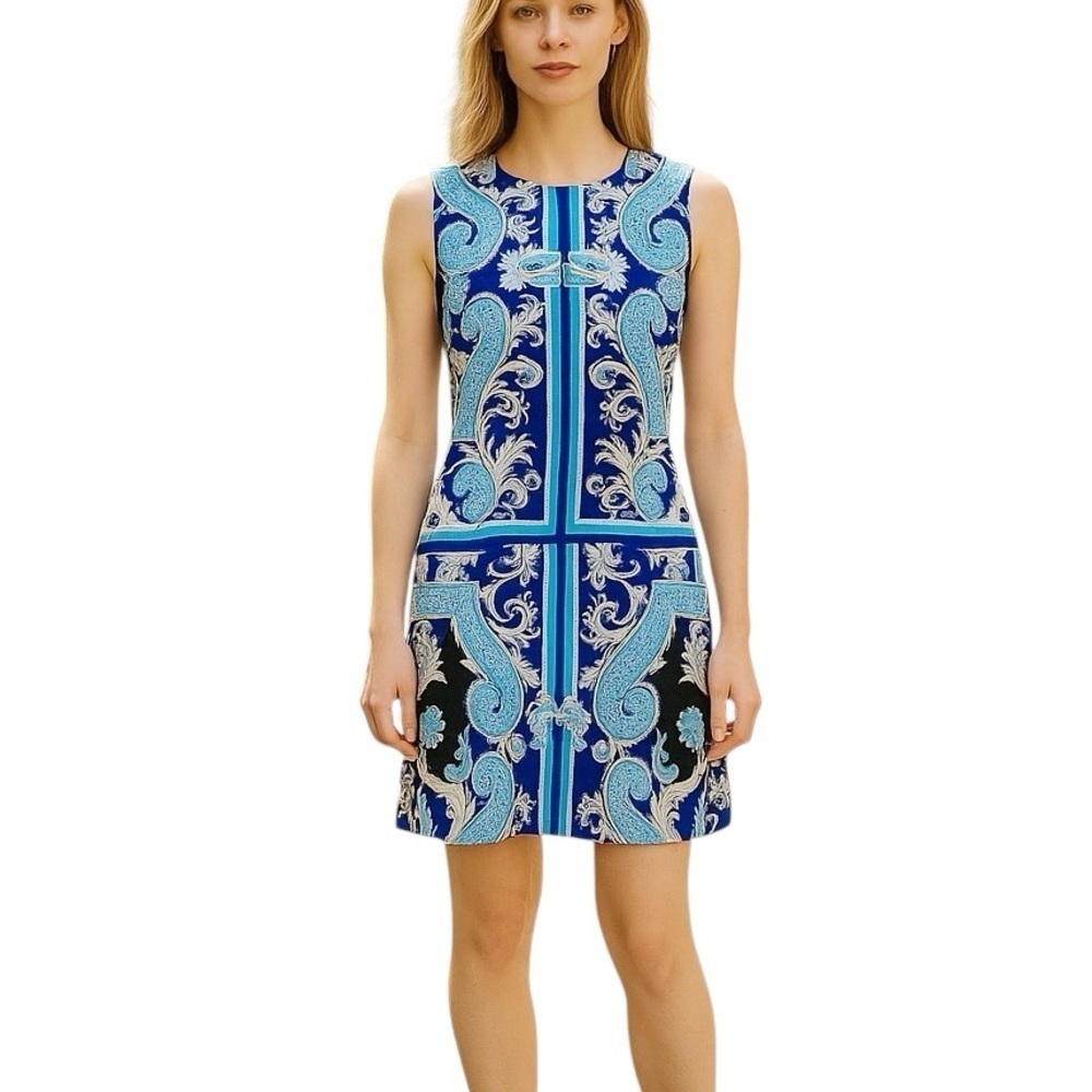J McLaughlin Catalina Shift Dress Sm Wrinkle Free Closet Essential Preppy Career